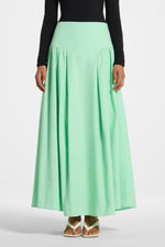 Cotton Wide Yoke Skirt - Jelly Mint