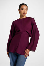 Dolman Sleeve Top - Black Currant