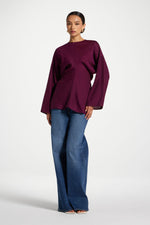 Dolman Sleeve Top - Black Currant