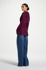 Dolman Sleeve Top - Black Currant