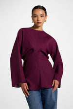 Dolman Sleeve Top - Black Currant
