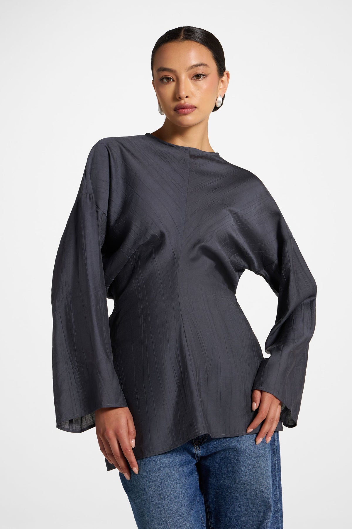 Dolman Sleeve Top - Dark Denim