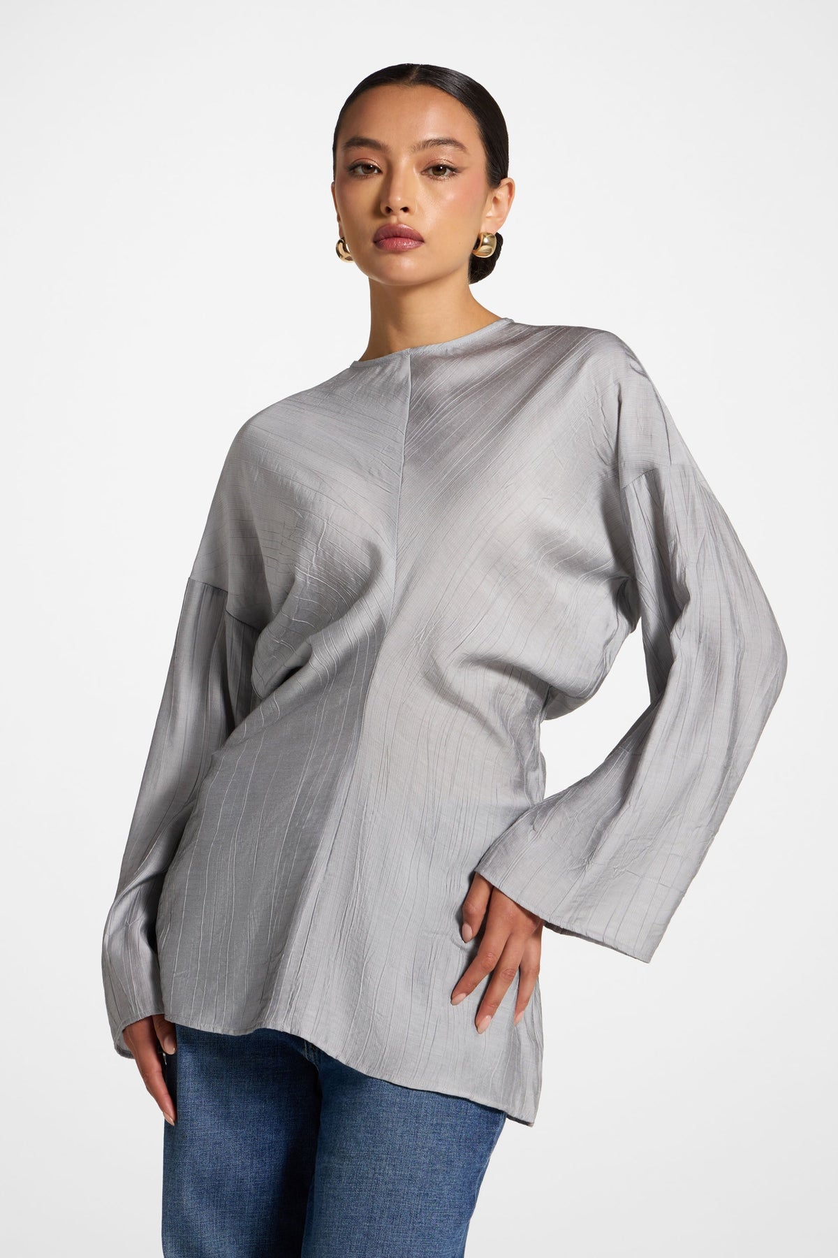 Dolman Sleeve Top - Granite