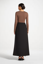 Double Tie Wrap Maxi Skirt - Black