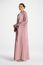 Embellished Open Abaya - Desert Mauve