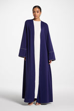 Embellished Sleeve Open Abaya - Future Dusk