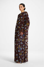 Embroidered Maxi Top Dress - Chocolate Plum