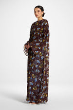 Embroidered Maxi Top Dress - Chocolate Plum