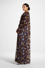 Embroidered Maxi Top Dress - Chocolate Plum
