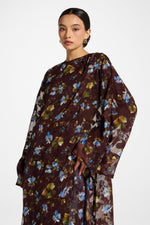 Embroidered Maxi Top Dress - Chocolate Plum