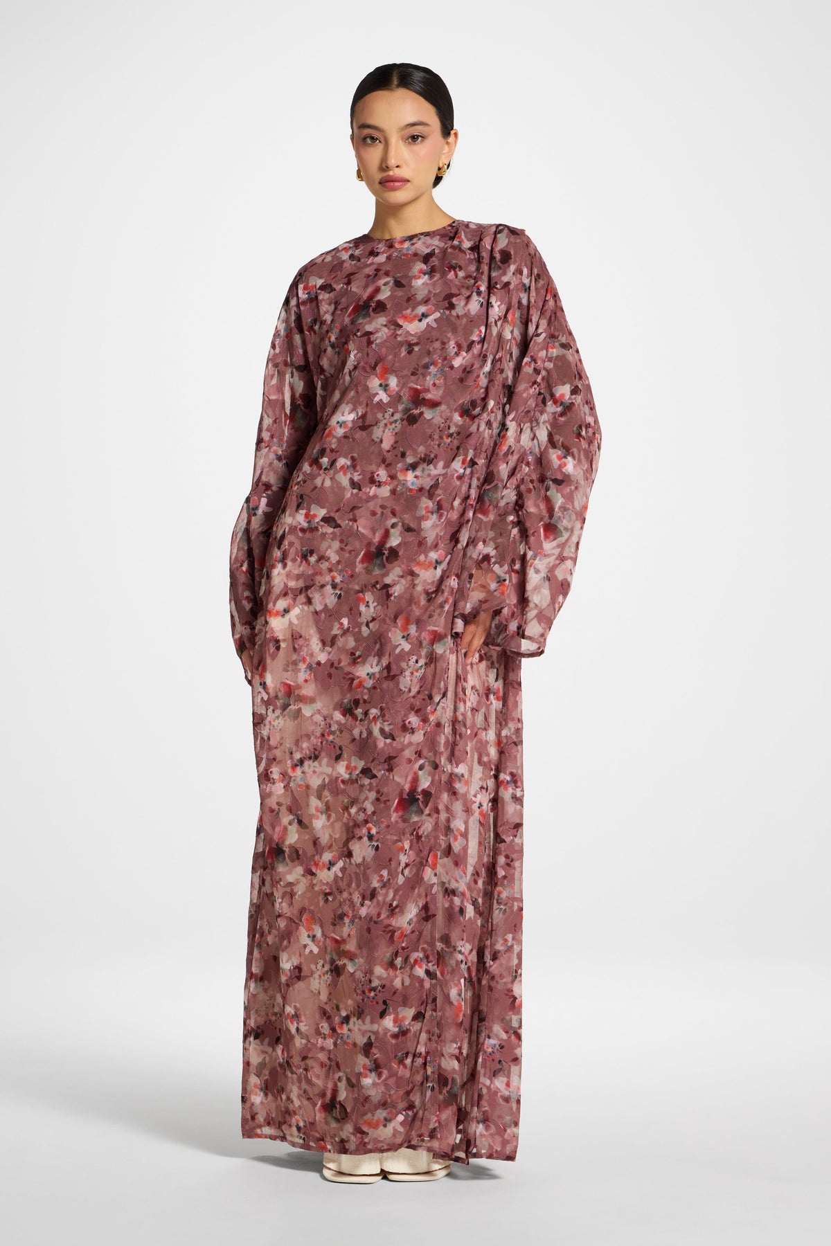 Embroidered Maxi Top Dress - Desert Mauve