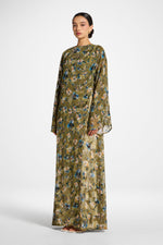 Embroidered Maxi Top Dress - Olive Bloom