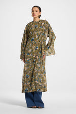 Embroidered Maxi Top - Olive Bloom