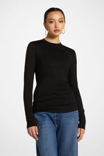 Essential Bamboo Long Sleeve Top - Black