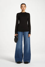 Essential Bamboo Long Sleeve Top - Black