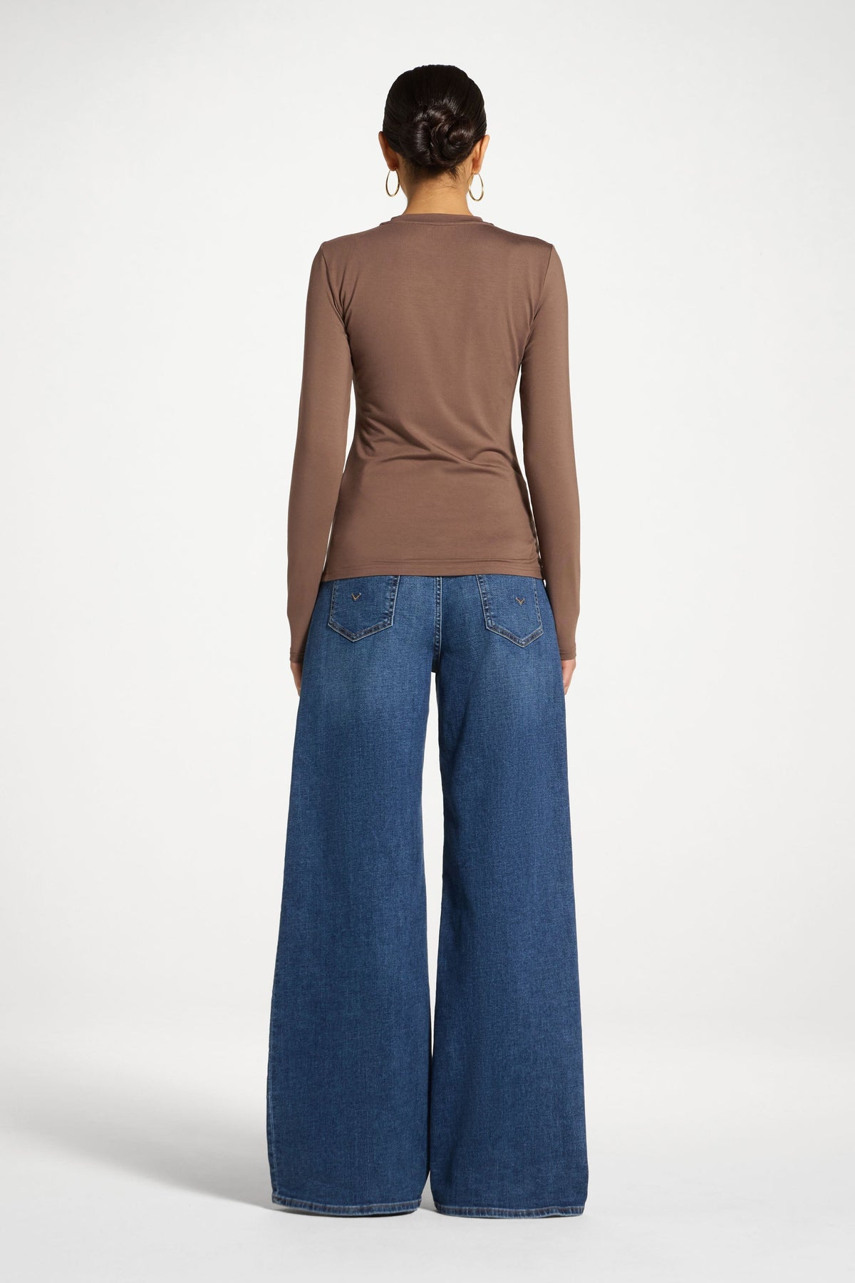 Essential Bamboo Long Sleeve Top - Chocolate