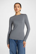 Essential Bamboo Long Sleeve Top - Iron