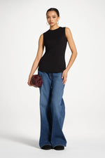 Essential Bamboo Tank Top - Black