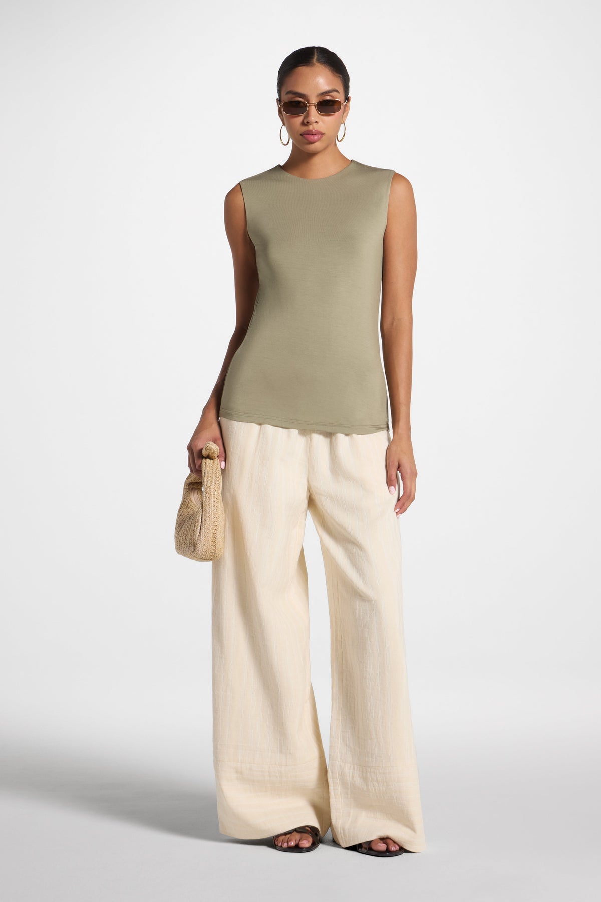 Essential Bamboo Tank Top - Dusty Olive