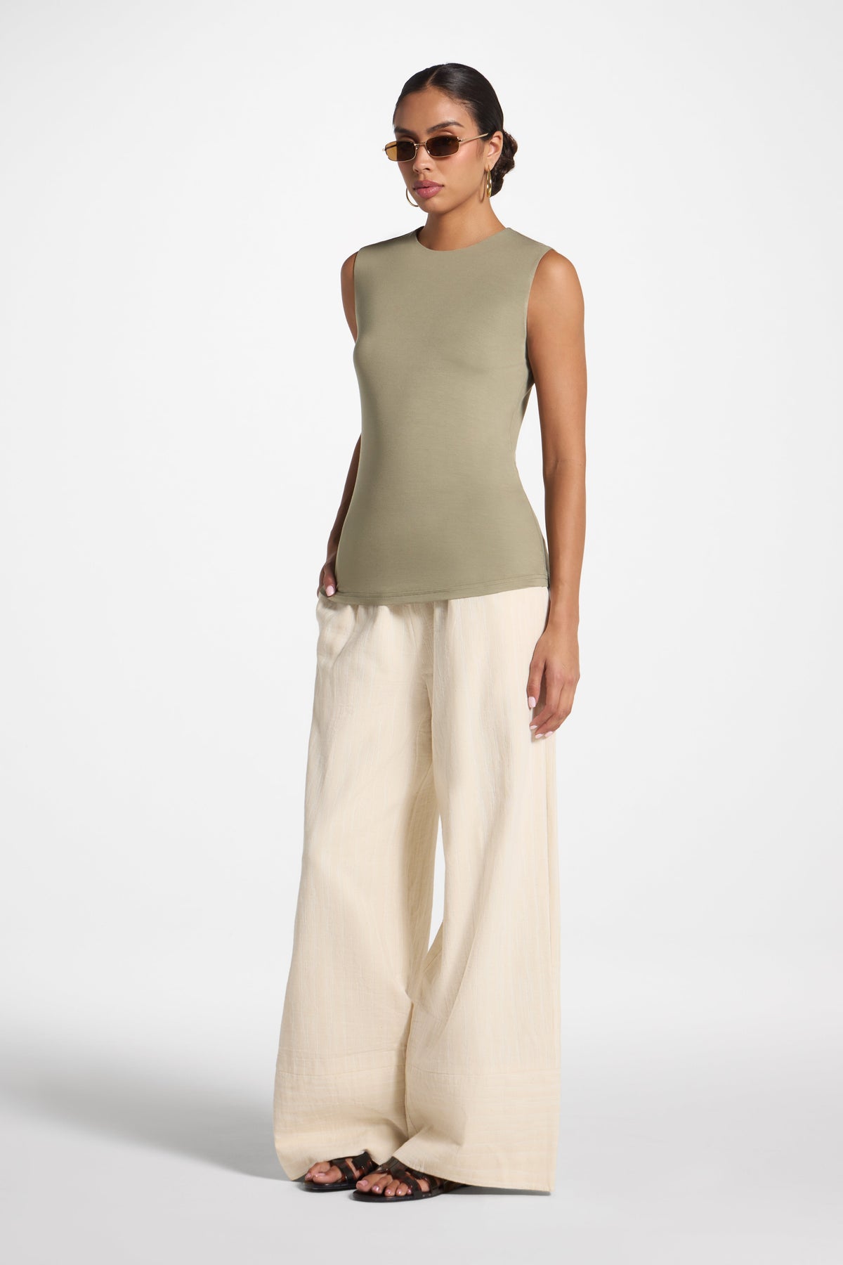 Essential Bamboo Tank Top - Dusty Olive