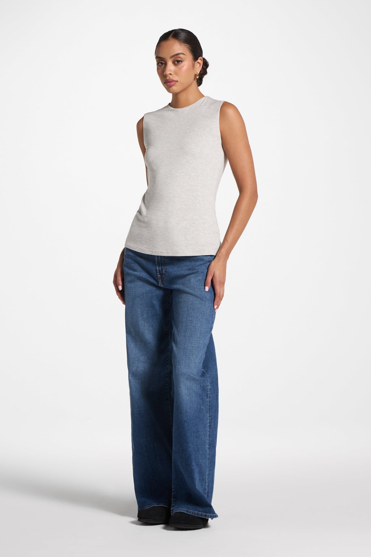 Essential Bamboo Tank Top - Heather Grey