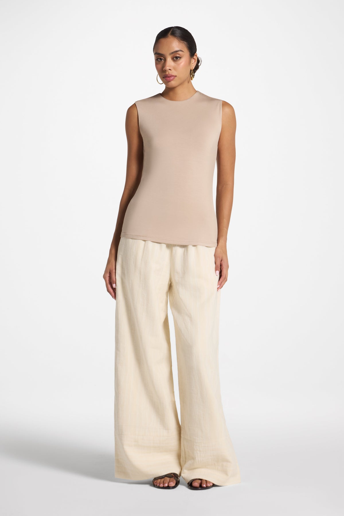 Essential Bamboo Tank Top - Taupe