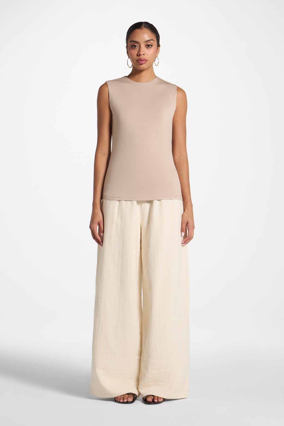 Essential Bamboo Tank Top - Taupe
