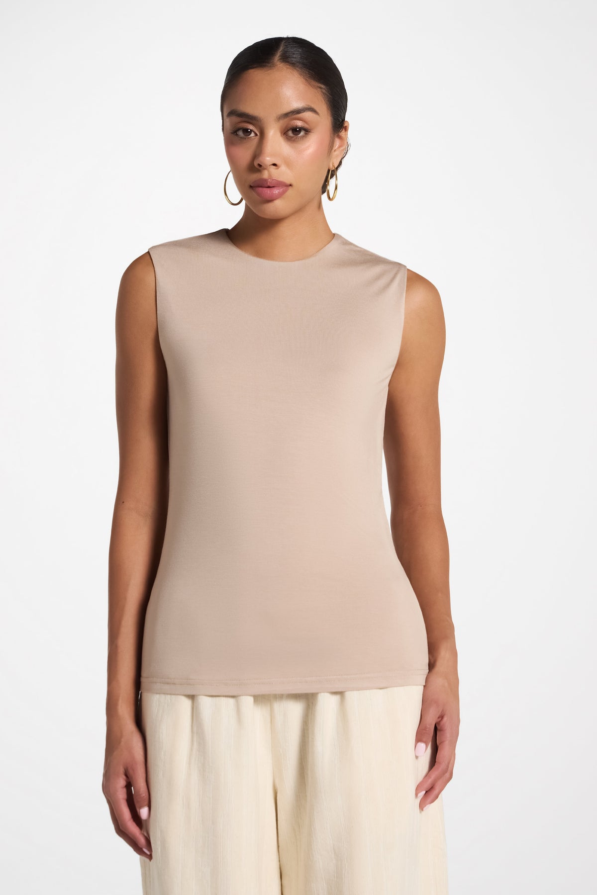Essential Bamboo Tank Top - Taupe