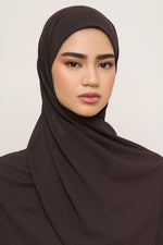 Essential Chiffon Hijab - Chocolate Torte