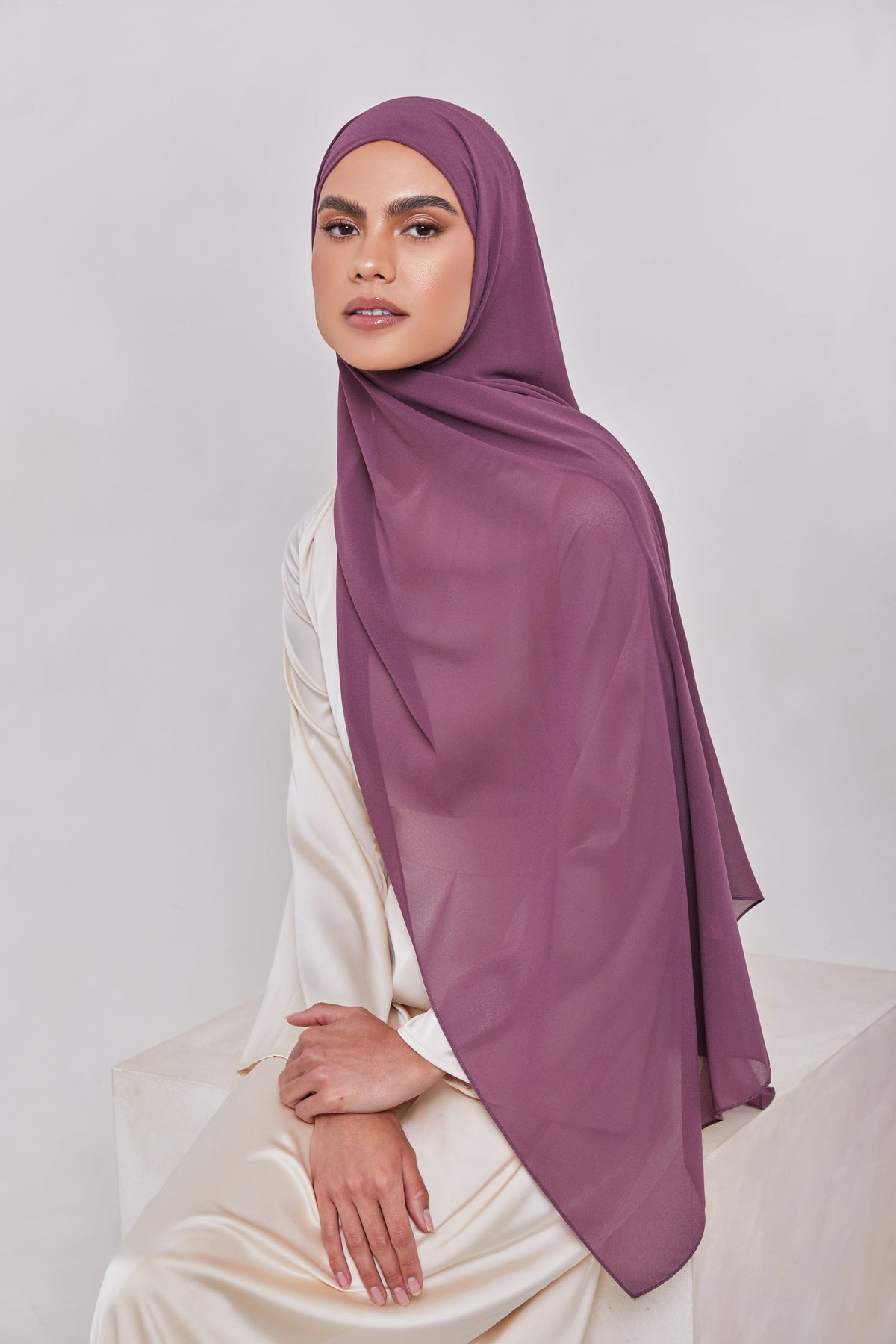Essential Chiffon Hijab - Dark Mauve