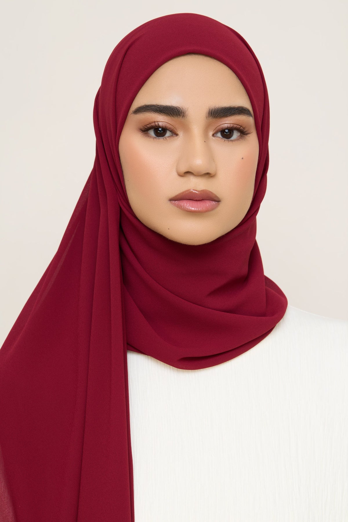 Essential Chiffon Hijab - Pomegranate