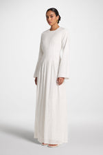 Eyelet Lace Up Maxi Dress - White