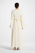 Flare Sleeve Maxi Dress - White