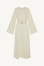 Flare Sleeve Maxi Dress - White