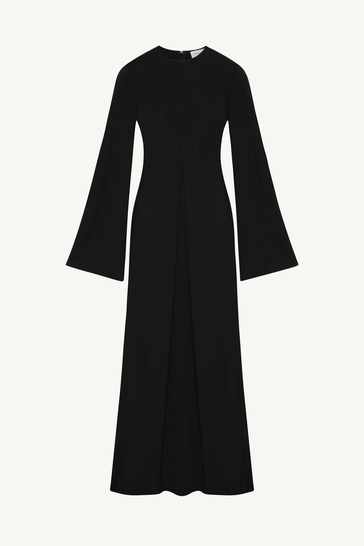 Flowy Pleat Maxi Dress - Black
