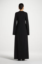 Flowy Pleat Maxi Dress - Black