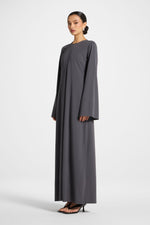 Flowy Pleat Maxi Dress - Iron