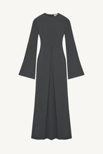 Flowy Pleat Maxi Dress - Iron