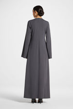 Flowy Pleat Maxi Dress - Iron