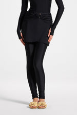 Hoop Swim Skirt - Black
