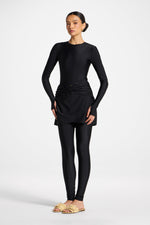 Hoop Swim Skirt - Black