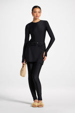 Hoop Swim Skirt - Black