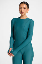 Hoop Two Piece Swimsuit & Skirt Set - Mediterranea