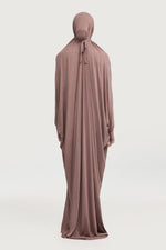 Jersey Cupro Prayer Jilbab Abaya - Deep Taupe