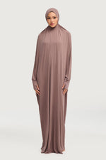 Jersey Cupro Prayer Jilbab Abaya - Deep Taupe