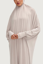 Jersey Cupro Prayer Jilbab Abaya - Stone