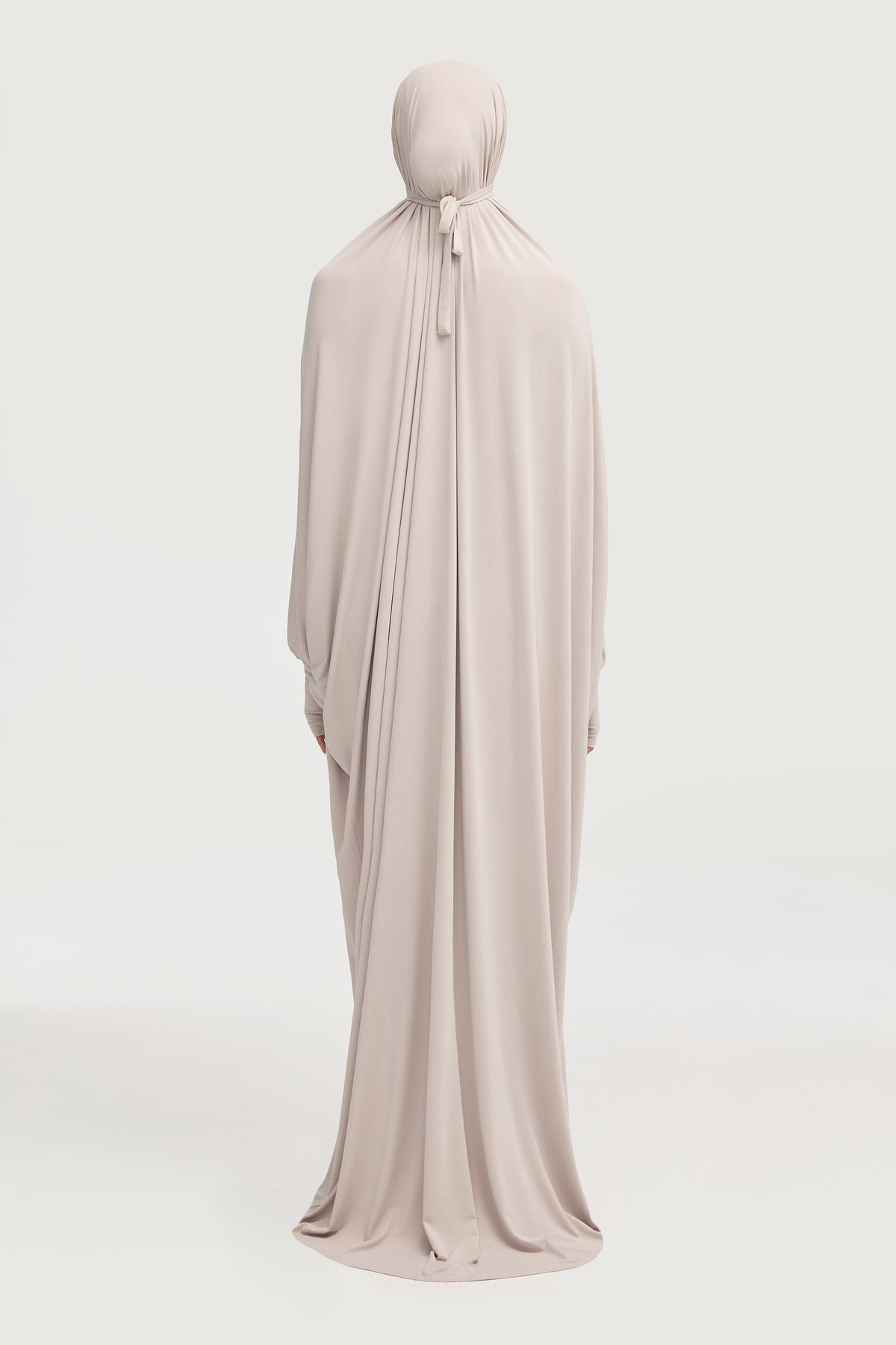 Jersey Cupro Prayer Jilbab Abaya - Stone
