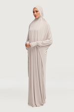 Jersey Cupro Prayer Jilbab Abaya - Stone