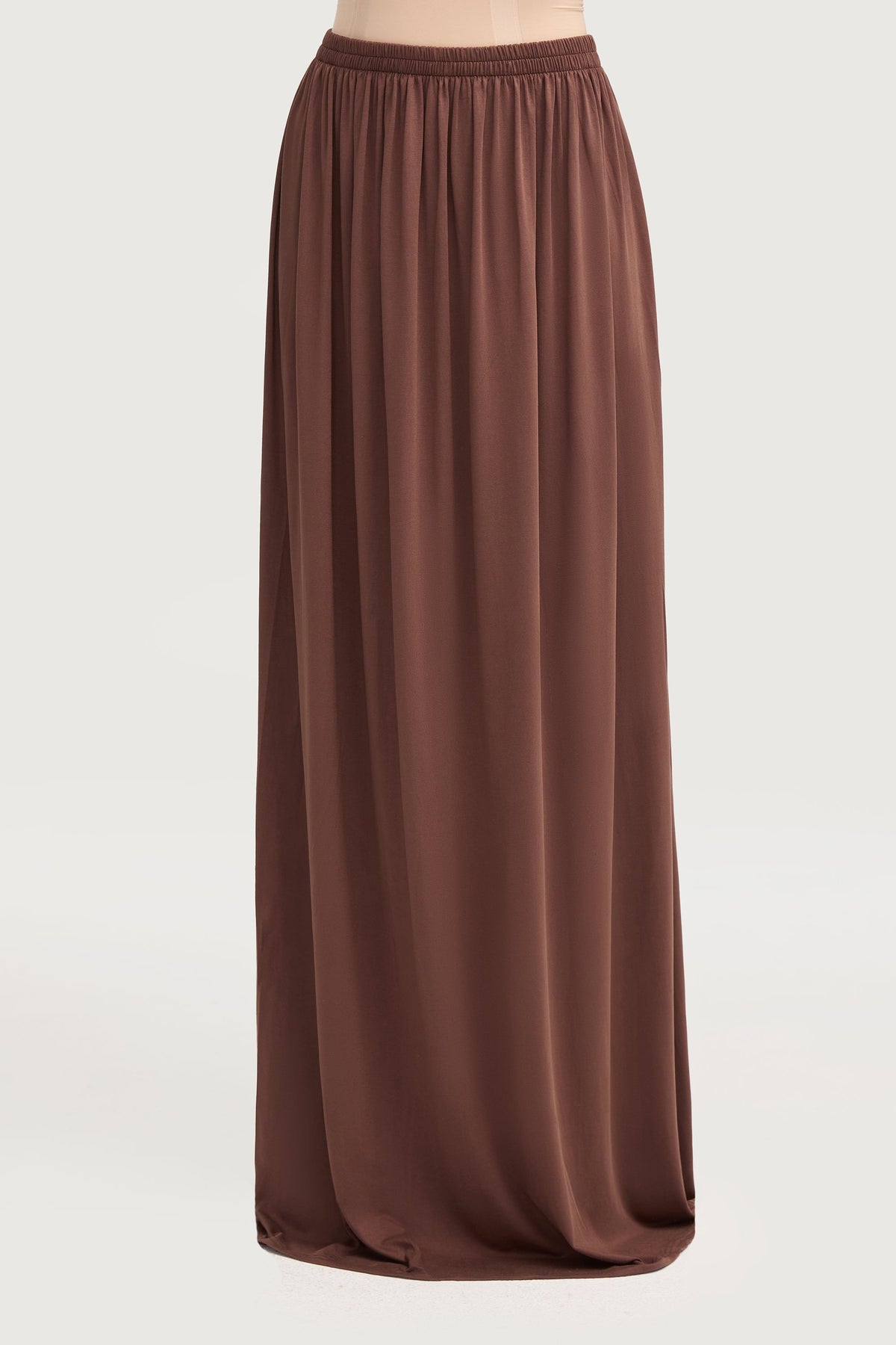Jersey Cupro Prayer Jilbab & Skirt Set - Brown
