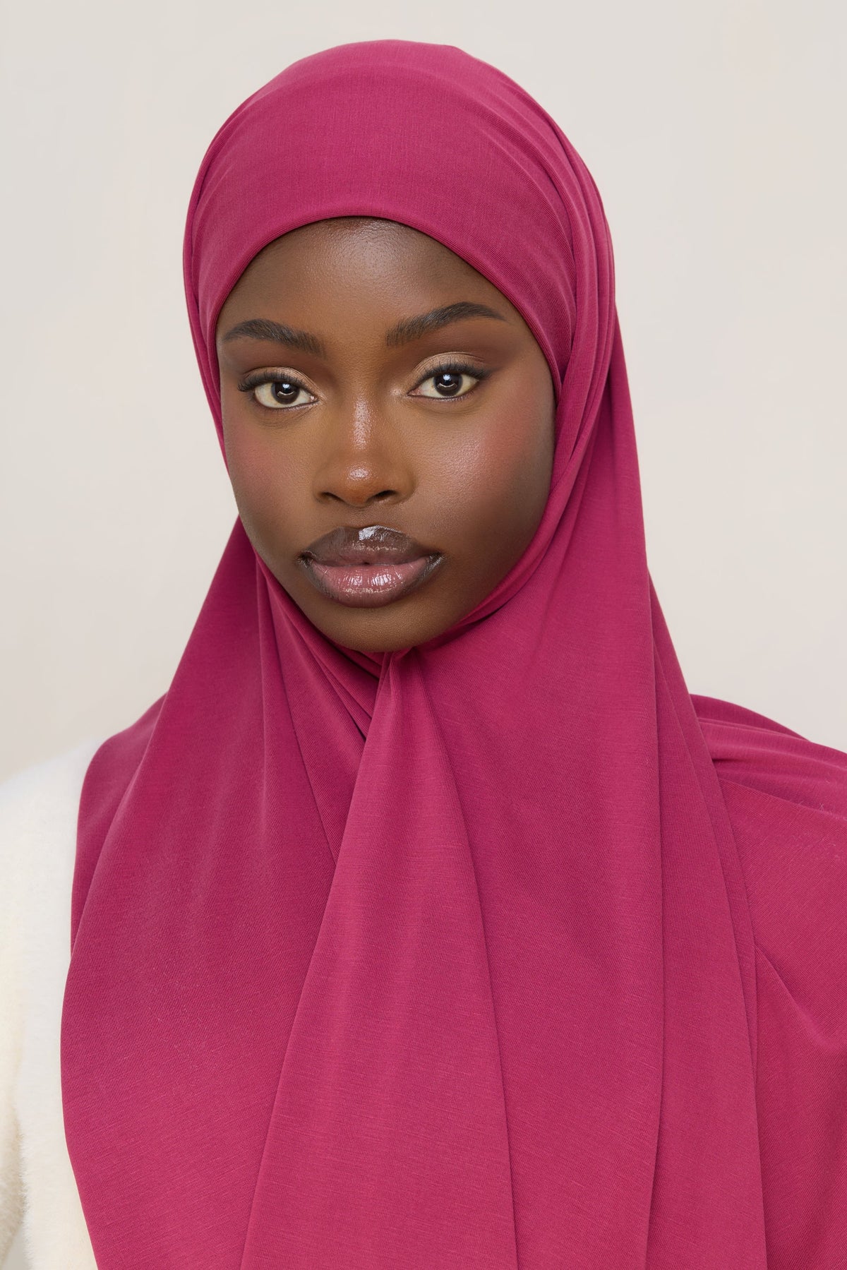 Jersey Hijab - Pomegranate